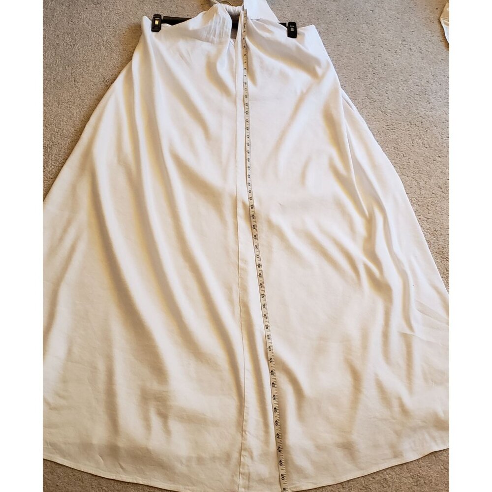 INC White Halter Neck Linen Blend A-Line Maxi Dress Pockets 3X NWT MSRP $129 - Picture 7 of 11